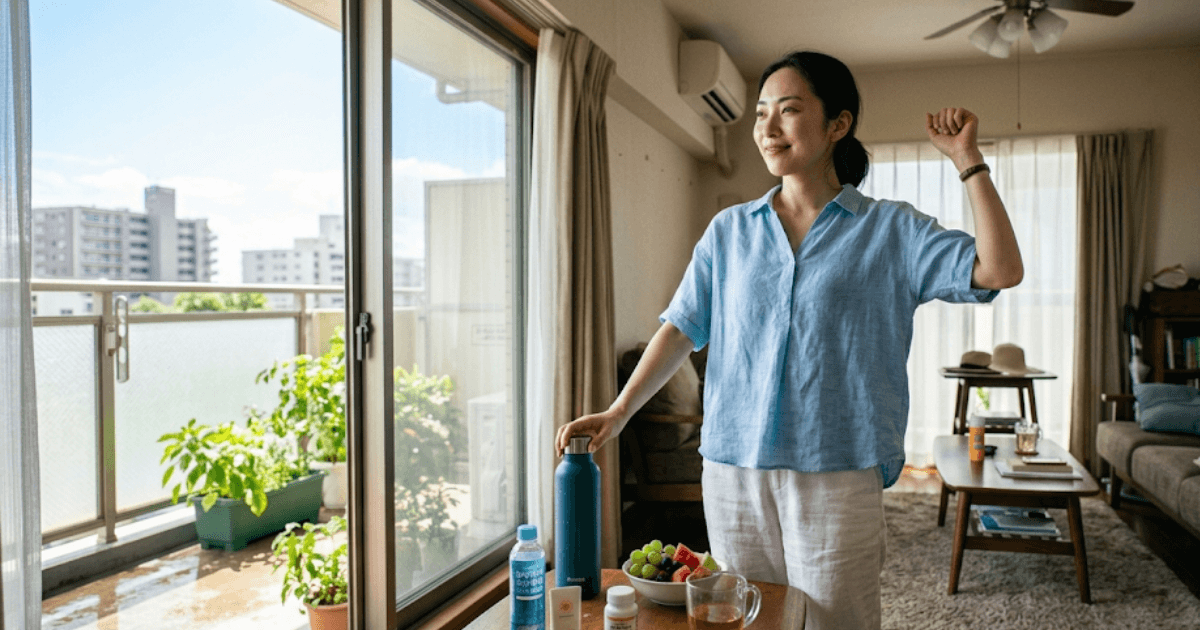 梅雨明けの体調管理のイメージ