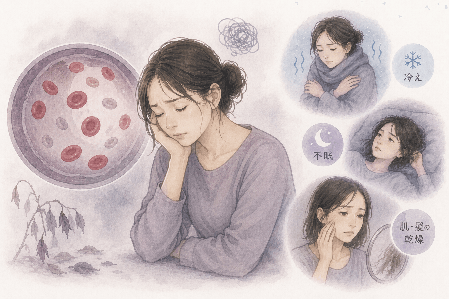血の不足のイメージイラスト