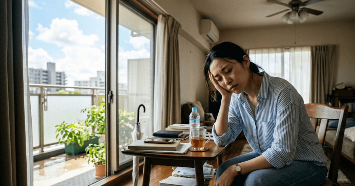 梅雨明けの疲れと健康対策のイメージ