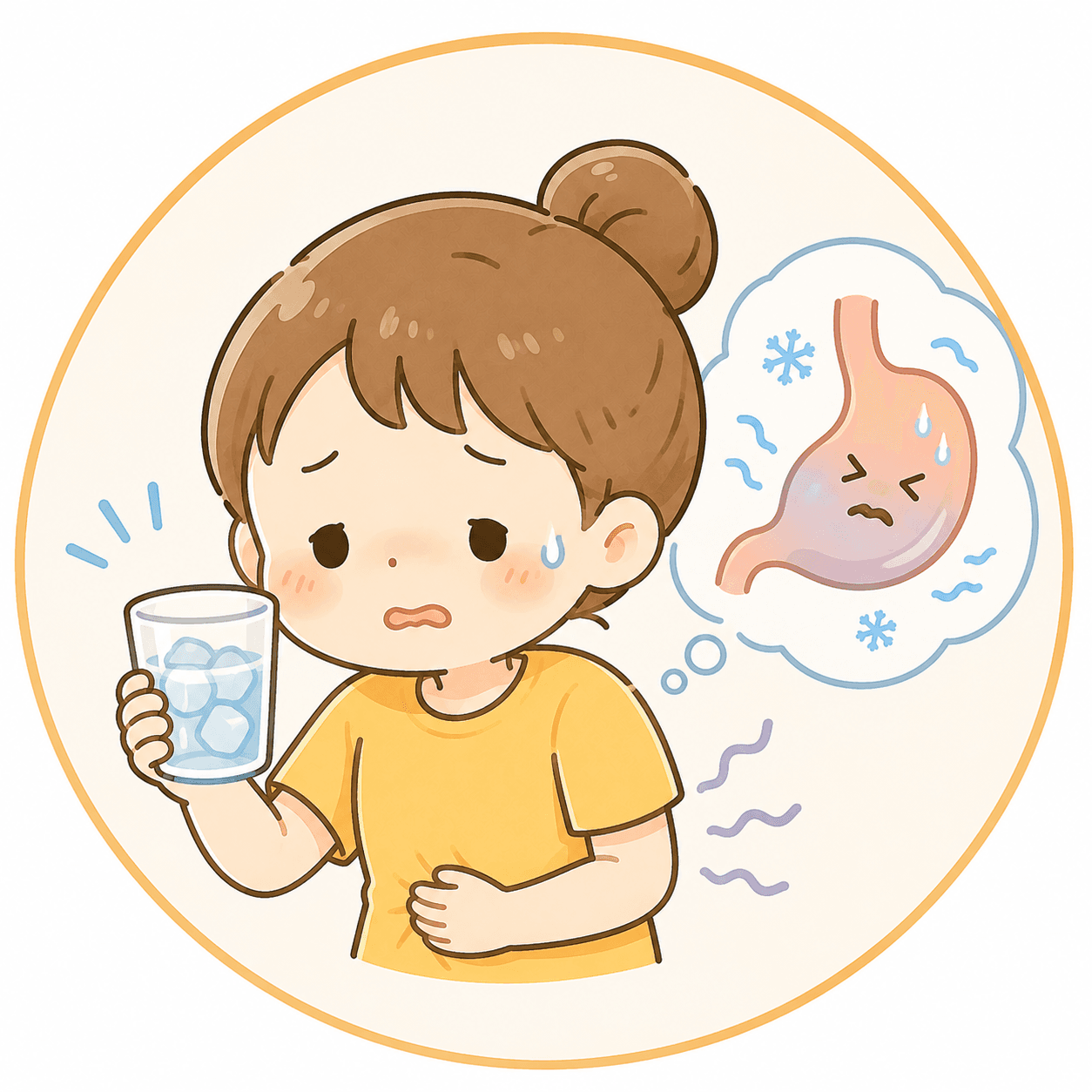 胃腸虚弱タイプのイラスト