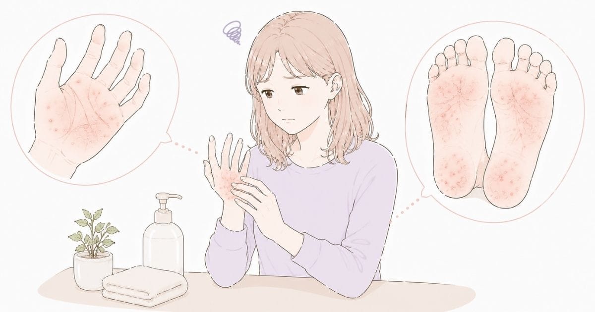 掌蹠膿疱症のイメージ