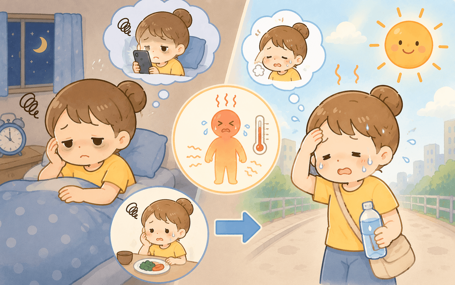 睡眠不足をイメージした写真